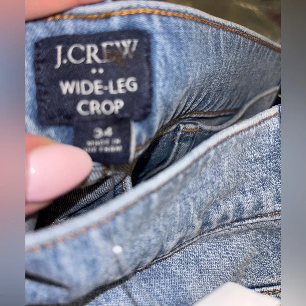 NWT J.Crew Wide-leg cropped jean in all-day stretch Size 34 Denim Casual Summer